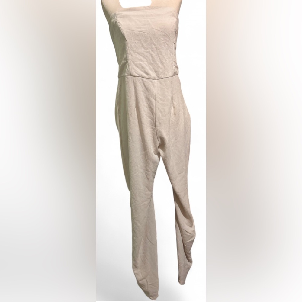 Wild Fable White Strapless Wide Leg Jumpsuit Large NWT | Removable Straps